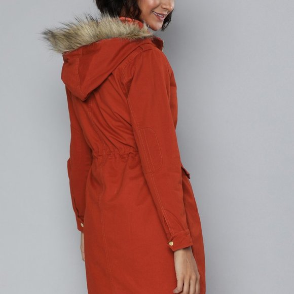 Chemistry Women Red Solid Open Front Jacket (Fixed Price) - Picture 5 of 10